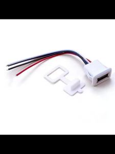 1PC USB 2.0 2/4Pin Female Power Jack Charging Port Connector With PH2.0 Cable Electric Terminals USB Charger Socket