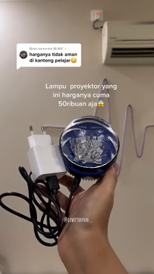 Projektor Lampu Galaxy Starry Sky Lampu Malam LED Kawalan Jauh Bunyi Aktif Penge