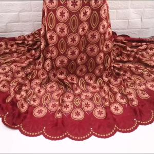 Nigerian Cotton Lace Fabric Clearance Sale 5 Yards Swiss Voile Lace African Fabric 2024 High Quality for French Party Dress Sew