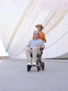 Lightweight Folding Wheelchair 9.8KG Aluminum Alloy Travel Portable Transport Wheelchair for Elderly