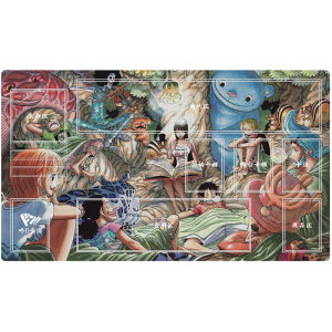 Bandai | DIY Thick One Piece Playmat Ace Luffy Single Player Design Non-Slip Durable Card Game Mat Ideal Anime Gift for Kid