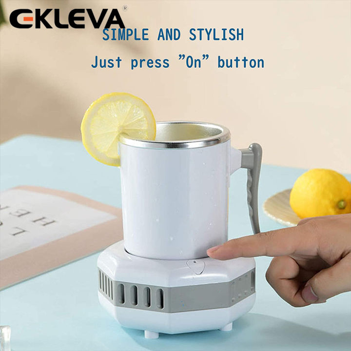 EKLEVA Cốc Làm Lạnh Di Động Tại Nhà Cốc Làm Lạnh Nhanh Mini Máy Làm Đá Mùa Hè Đồ Uống Đông Lạnh Văn Phòng Đa Năng