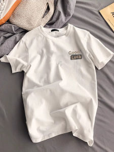 American Style Loose Fit Short Sleeve T-Shirt Pure Cotton Heavyweight Five-Quarter Sleeve Versatile Trendy Brand for Students