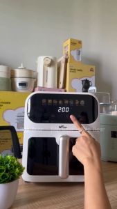 Nồi Chiên Không Dầu Chiên Hơi Nước Bear 6L AF-4H15J Hàng Chính Hãng BH 18 Tháng - Bản Tiếng Việt