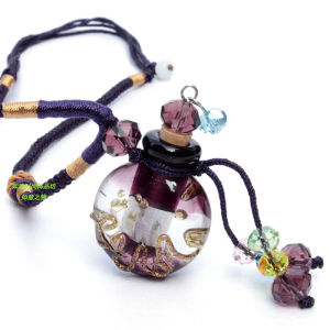 Womens Thin Colored Glaze Pendant Necklace