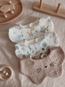 SHENGFEILA | Cotton Soft Cartoon Drool Bib 3 Pieces