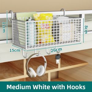 MINGZHIYIFAN | Dorm Bedside Hanging Basket Storage Organizer