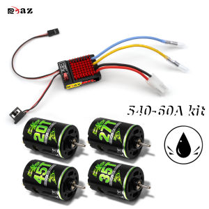 RCXAZ brushed kit speed set 540 motor 10T-80T 60A ESC suitable for 1/10 off-road rock crawling RC cars Traxxas TRX4 Axial SCX10