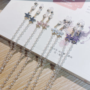 Clove Trendy Mask Chain Neck Strap Womens Style Crystal Flower Transparent Childrens Anti-Loss Sunglasses Chains