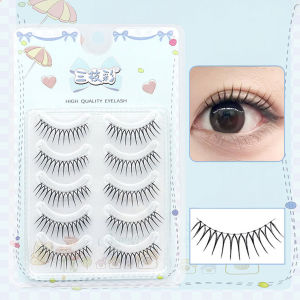 5 Pairs False Eyelashes Korean Style Full Eyelash Extensions for Women Girls Natural Daily Makeup Tools