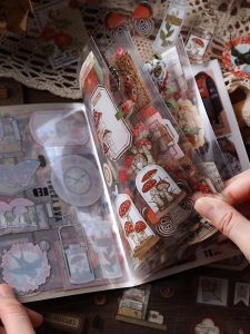 Island Mountain Wind PET Stickers Retro High Aesthetic Plant Collage Sticker Book Decorative Paper Crafts Supplies