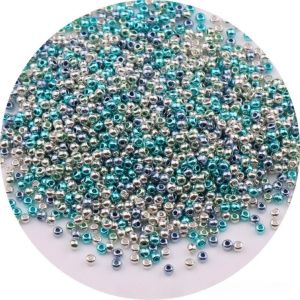 1000pcs  2mm Metallic Colors Glass Seedbeads  Uniform Bronze Plated Round Spacer Glass Beads For DIY Charm Craft Jewelry Making