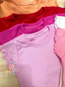 kids lettuce Style Crop Top for Girl Plain Colored 1-3 Years Old