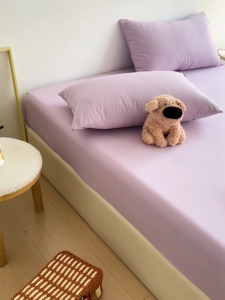 WEICEE 100% Cotton Bedsheet -Grade A Soft Breathable Anti-bacterial Dormitory Student Bedsheet Single/Super Single/Queen/King