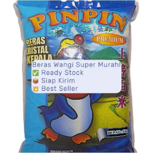 Beras Pinpin Organik Premium 5kg - Nasi Putih Kepala Utuh Siap Kirim