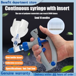 Continuous syringe for animal pigs cattle and sheep adjustable vaccine syringe 1ml2ml5ml automatic injection syringe veterinary