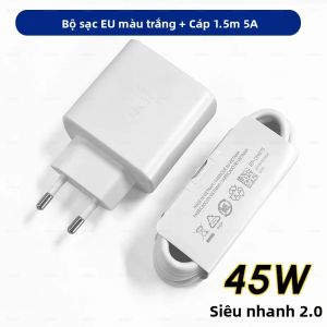 Samsung | Sạc Nhanh Samsung Chính Hãng 45W PD Cáp USB Type C 2M Sạc Siêu Tốc Dành Cho Galaxy S26/S25 Ultra/Plus S24/S23/S22 ZFlip A56 A36 Kèm Cáp EU 5A