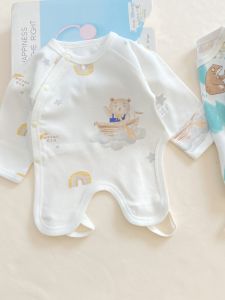 Pure Cotton Long Sleeve Baby Bodysuit Spring Autumn Pure Cotton Baby Romper Close-Fitting Baby Sleepwear Baby Romper