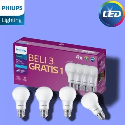 PAKET ISI 4 lampu LED PHILIPS 12 Watt