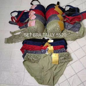 Set Bra tally 5520 Size 34-38 Cup A-B/ One Set Bra dan Celana Dalam TALLY 5520 Size 34-38 Cup A-B