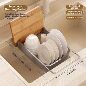 BAOJIAWANG | Expandable Hanging Kitchen Sink Lid Rack Multipurpose