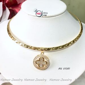 Dây Chuyền V1081 Gắn Bông Hoa Đính Đá  Cực Đẹp và Tinh Xảo Cho Nữ Giới Namoo Jerwelry