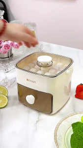 48 Grid Press Type Double Layer Large Capacity Easy to Demould Ice Cube Maker Machine Portable Ice Cube Box with Lid & Clip