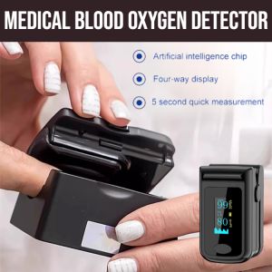 Medical Blood Oxygen Detector Fingertip Pulse Blood Oxygen Oximeter Heart Rate Monitor Health Care Check
