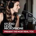FDUCE Dynamic Microphone SL40X/SL40 Metal Built-in Headset Output Sound Insulation For Podcasts,Live Broadcast and Games. 
