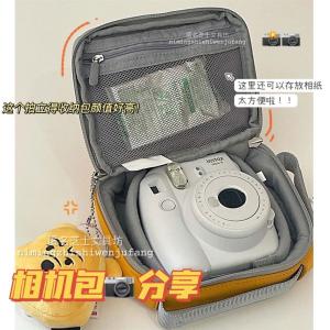 Urban Minimalist Style Single Shoulder Backpack Portable Camera Bag for Women Artificial Leather Stitching