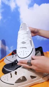 Giày nhựa lười nam nữ đi mưa mẫu mới 2023- chất EVA siêu nhẹ lỗ thoáng khí chống thấm nước GL030 (LÙI 1SIZE)