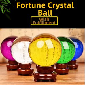 HOUZISHAN | Decorative Crystal Ball Yellow Blue Green Purple