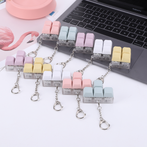 4 Buttons Finger Fidget Keyboard Toys with LED Light for Gifts To Pass The Boring Time ADHD Sensory Toys for Adults Kids