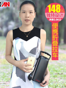 Portable Aluminum Alloy Folding Mini Shopping Cart Hand Puller Luggage Car Bookbag Vehicle Compact Travel Utility Trolley