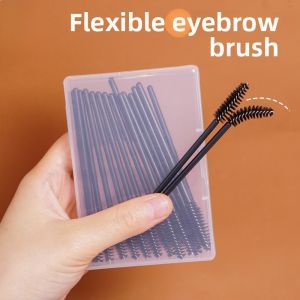 Disposable Spiral Eyebrow Brush Makeup Artist Hair Dye Brush Studio Professional Eyelash Comb Small Brush Short Handle