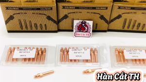 [ Vỉ 10 Cái ] Béc Hàn Mig M6x45*1.0mm Loại Mập Dày Béc Hàn CO2 M6x45 Lỗ Béc 1.0mm