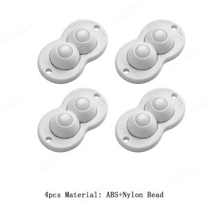 4pcs Moving Roller Kit Heavy Duty Self Adhesive Pulley Wheels 360 Degree Rotation Universal for Trash Can Storage Box Furniture