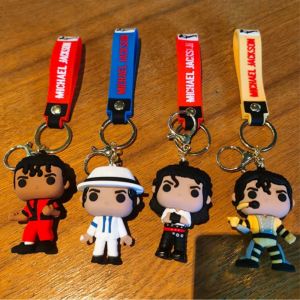 Potdemiel | Michael Jackson Móc Khóa Thần Tượng Âm Nhạc Túi Búp Bê Quyến Rũ Phụ Kiện Mặt Dây Chuyền Trang Trí Túi Xách Dự Tiệc Dành Cho Người Hâm Mộ Lưu Niệm