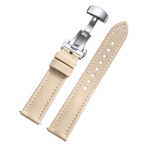 Waterproof Sailcloth Watch Band Butterfly Buckle Sailcloth Strap 18/19/20/21/22mm Durable Nylon Quick Release Bracelet Wristbelt