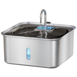 7L Stainless Steel Cat Water Fountain Automatic Sensor Water Drinker For Cats Dogs Pet Water Dispenser Drinking