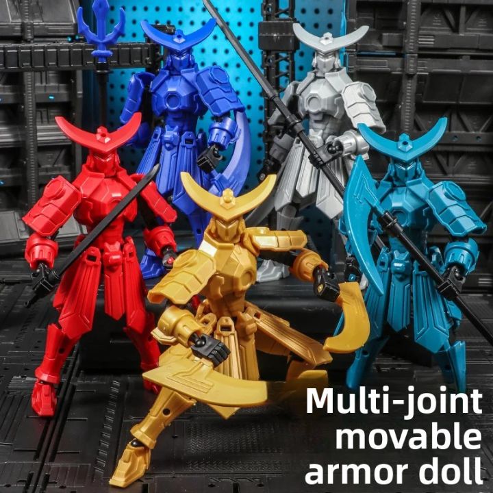 Movable Doll 3D Printed Transformable Robot Doll 13 Joints Movable Armor Figure ...