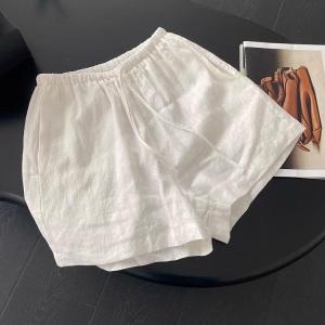 กางเกงขาสั้นผู้หญิงไซส์ใหญ่ ทรงหลวม รัดรูป ดีไซน์ใหม่ ฤดูร้อน 2025 กางเกงขายาวเอวยางยืด รัดรูป เอวกลาง กางเกงขายาวลำลอง