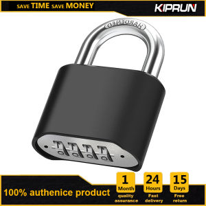 KIPRUN Combination Lock 4-Digit Combo Lock Combination Padlock Outdoor Waterproof Gate Locks Heavy Duty Locker Lock with Hardened Steel Shackle High Security Password Lock