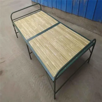 SHANNAIER | Foldable Single Bamboo Bed for Home and Construction Sites