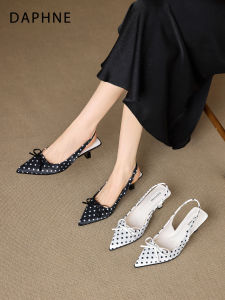 Daphne | Dotted Pointed Toe Summer New Style Dress Shoes Stiletto Heel