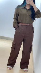 4928 Yori Side Pocket Korean Cargo Pants