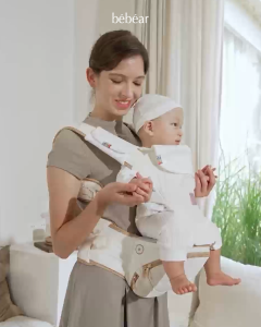 Bébéar aX Aero Pro Foldable Aluminum Hip Seat Carrier (Pearl White)