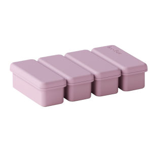 4 Cells Silicone Ice Cubes Trays With Lid Diy Homemade Popsicle Mould Food Freezing Container For Cocktail Freezer Kitchen Tools
