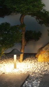 OUTDOOR LED BOLLARD GARDEN LAMP POLE MUSHROOM DESIGN