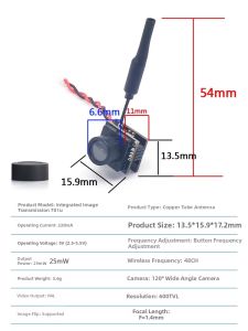 EWRF | 5.8G Transmission Integrated FPV Camera 25mw